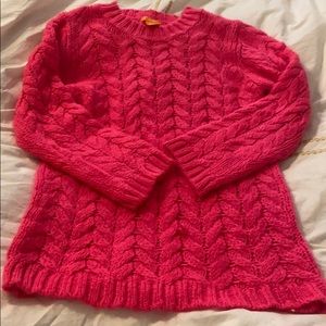 Pretty pink cable knit sweater by Joe Fresh sz XS